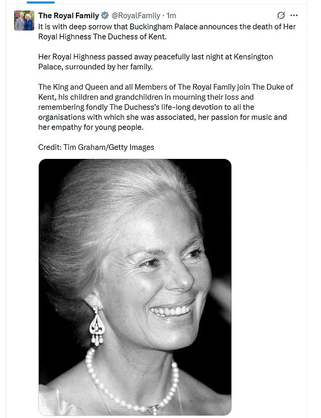 The Passing of The Duchess of Kent: A Legacy of Grace and Resilience Marks the End of an Era