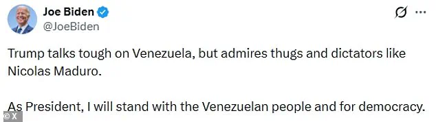 Biden's 2020 Social Media Post on Trump and Maduro Resurfaces Amid U.S. Military Operation