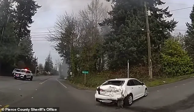 Fire and Chaos: Mail Truck Crash in Parkland, Washington, Captured in Sheriff's Office Body Camera Footage
