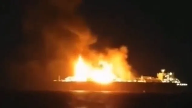 Drone Attack Sparks Fire on Russian LNG Tanker in Mediterranean