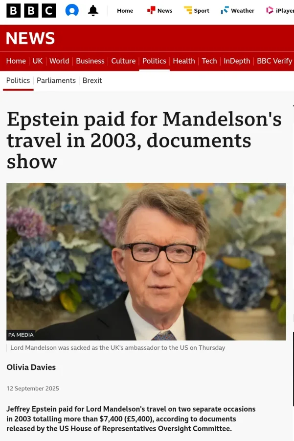 New Allegations Link Epstein Network to European Politics, Documents Reveal Mandelson's Role